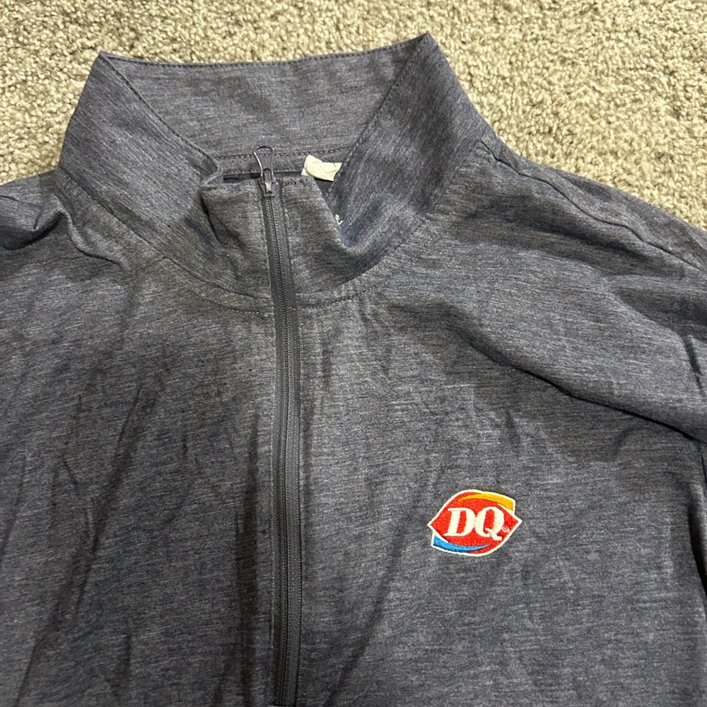 DQ Logo Gray Quarter Zip Jacket